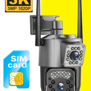 دوربین سیم کارت خور دو لنزه چرخشی v380 pro